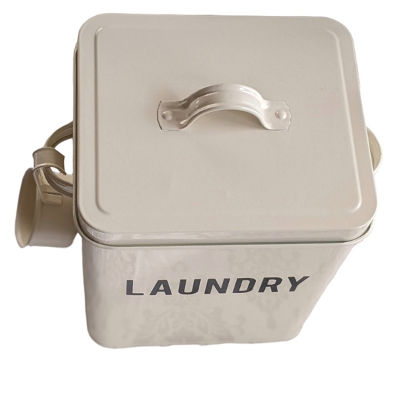 **SOLD**   Laundry Detergent Box w/ Lid & Scoop Vintage Insp Laundry Tin - Picture 3 of 14